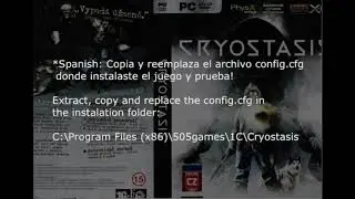 Cryostasis: Sleep of reason slow performance solution(kinda)