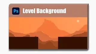 Drawing Mars level background for game in Photoshop