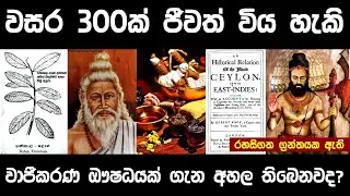 වසර 300 ක් ජීවත් විය හැකි ග්‍රන්ථයක තිබූ වාජීකරණ බෙහෙත