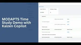 Kaizen Copilot MODAPTS Module Demo: Time Study in Under 30 Minutes