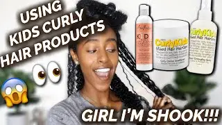 CURLY HAIR ROUTINE USING ONLY KIDS HAIR PRODUCTS! (From Start to Finish) | Natural Curly Hair