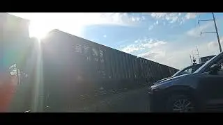 NS hopper train crosses colonial ave