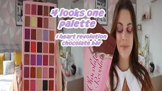 4 LOOKS USING ONE PALETTE | 4 LOOKS WITH THE I HEART REVOLUTION CHOCOHOLIC GIFT SET