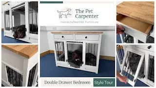 Medium Bespoke Dog Crate Furniture with Drawers