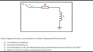 Respuesta de Frecuencia - Circuito RL - Ejercicio 01