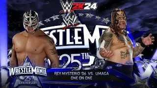 WWE 2k24 - Rey Mysterio '06 vs Umaga: Single Match at Wrestlemania 25
