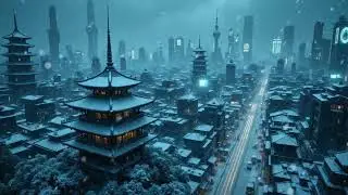 Snowy Rooftop Lofi 🌙 Tokyo Chillhop Winter Edition