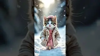 Tiny Cat&rsquo;s Magical Snow Day &ndash; Catching Snowflakes with Giggles! ❄️😻