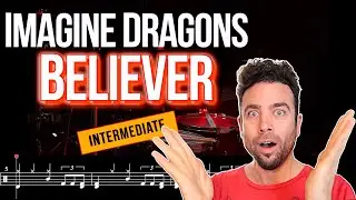Imagine Dragons - Believer - Drum cover (with scrolling drum sheet)