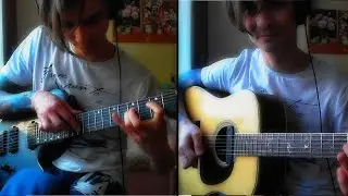 The touchstyle guitar technique (two hands tapping) VS acoustic guitar in the DADGAD tuning