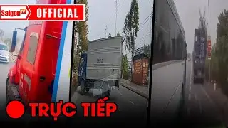 Xe tải quay đầu chắn đường | Xe khách chèn ép | Cháy xe container