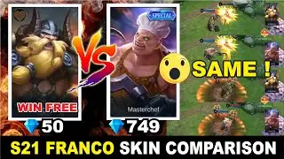 S21 First Purchase FRANCO Bone Crusher SKIN COMPARISON EFFECT | Skin GIVEWAY Diamond Mobile Legends