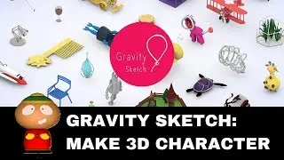 How to make 3D Character with Gravity Sketch on ipad [中文字幕]