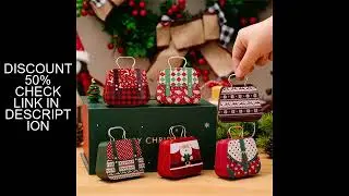 Christmas Decoration 2024  Metal Box Handbag Shape Tin Jar Jewelry Storage Case Kids Gift Can Storag