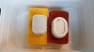 ASMR (120) Gel soap/Thick suds/Гелевое мыло с губками/Густая пена🤤