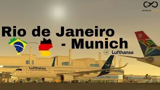 Infinite Flight 23.1 Timelapse - Rio de Janeiro (GIG) to Munich (MUC) | Lufthansa A350-900