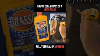 How to Clean Brass on a Vintage Handbag! #brasso #brasscleaner #vintagebagrestoration #thrifthaul