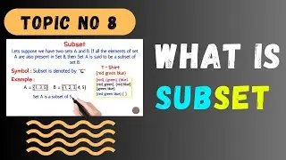 What is a Subset | Subset in mathematics in Urdu/Hindi | learning core