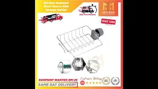 Mymetoshop Kitchen Stainless Steel Faucet Sink Sponge Holder
