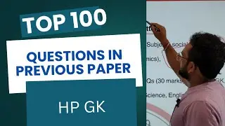 HP gk most important 100 questions HP TET/HP Police/JOA IT/TGT/JBT/All HP govt commission 2025