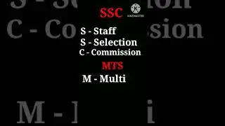 SSC MTS Ka Full Form Kya Hota Hai || SSC MTS Full Form in English #fullform #virelshorts