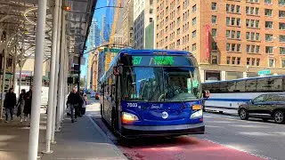New York City Bus 2019 New Flyer XD40 Xcelsior 7603 on M57 Bus @ Sixth Avenue