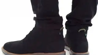 | Shuperb&trade; TOMS NAVI Mens Leather Ankle Boots Black
