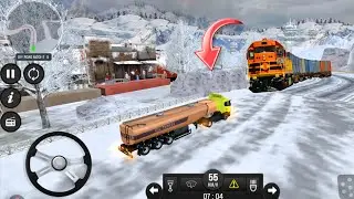 💥Oil Tanker vs Train Clash in Snow! ❄️ | Dangerous Off-Road Driving |😨 @DriveHub-1 