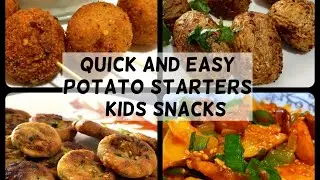 4 Quick and easy potato starters | Kids snacks |आलू के स्नैक्स