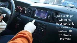 Toyota Corolla E12 2001r. - zamiana radia na odtwarzacz multimedialny .