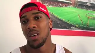 ANTHONY JOSHUA (WITH DANCE MOVES) TALKS KELL BROOK v SHAWN PORTER / SCOTTS MENSWEAR WITH iFL TV