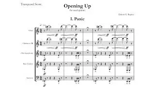 Dalton H. Regnier: Opening Up - for reed quintet [score video]