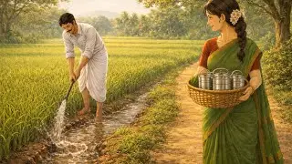 Peaceful South Indian 90s Village Life – Part 1 🌾 | Village Breakfast | Ghibli-Style Cooking ASMR 🥘