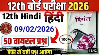 Class 12 Hindi VVi Objective Questions 2026 | Hindi Important Question Answer Class 12th Bihar Board