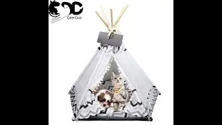 Portable Pet Teepee for Small Pets with Cushions