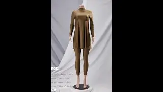 Unpadded muslim style new solid color stretch long-sleeve diving suring slim two-piece A74093