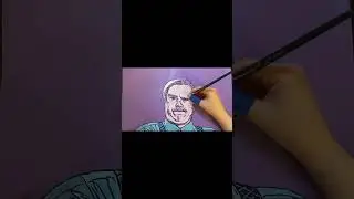 Victor McDade, by Heather Wood, Still Game, acrylic painting progressional video, Scottish Artist
