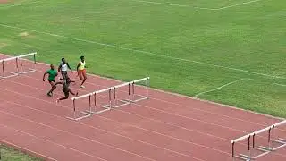 110m hurdles race at the Baba Yara sports stadium #hurdle #trackandfield#outdoortrack#speed #jump 