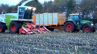 Claas Jaguar 840 Overdrive met Claas Arez 816RZ en Fendt 820 Vario