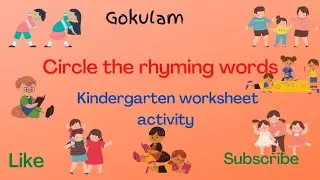Let's circle the Rhyming words #Kindergarten activity #Learning through play @gokulam.