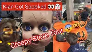 Halloween Spirit Store Tour 2025 🎃 Scary Animatronics & Decorations | Kian Got Scared 