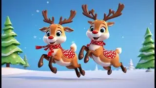 Reindeer Ribbon Wiggle Walk | Christmas Nursery Rhyme for Kids | Holiday Songs
