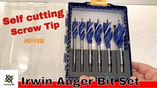 Irwin Blue Groove Wood Bit Set 6pc Auger Drill