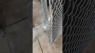 Slatted Chain Link Gate on Flange Mounted Posts