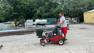 Exmark SAR481KA30 Stand-On Aerator w/ 135-0192 Spreader Attachment CCR18413