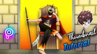 How To make Cartoon Thumbnail Like Ruok FF & White444 🔥 Picsart THUMBNAIL Tutorial FF-YT RECOMMEND