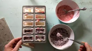 Red White and Blue Popsicles with Real Ingredients
