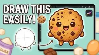 How to Draw a Cute Cookie in Procreate| iPad Art