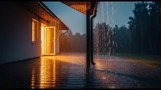 Soothing Rain Sounds by the Reservoir Wall | Night ASMR Live