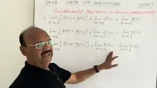Пределы и производные: Глава 12 (NCERT: 11 класс) Основные теоремы о пределах.